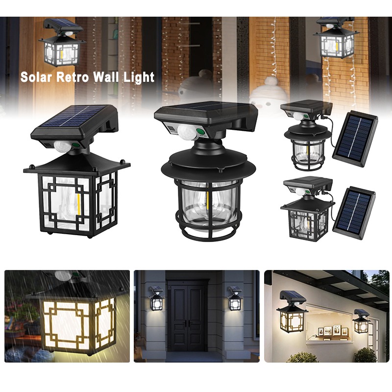 Waterproof Junction Box Solar - Retro Solar Outdoor Wall Lamp IP65