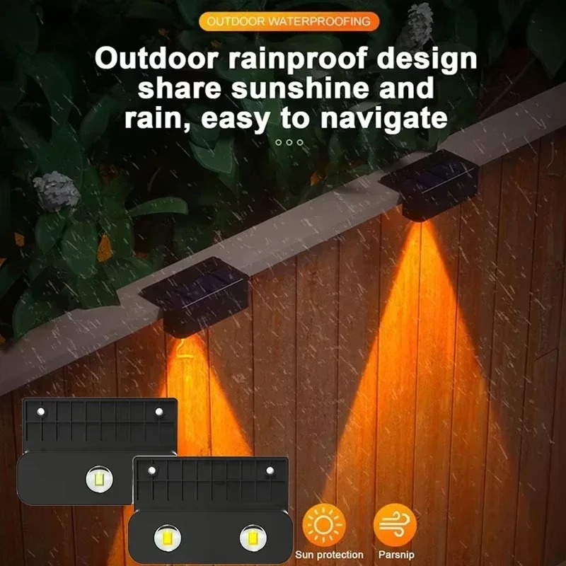 1/2/4PCS  Solar Wall Light Out - Waterproof Junction Box Solar avaliação e preço