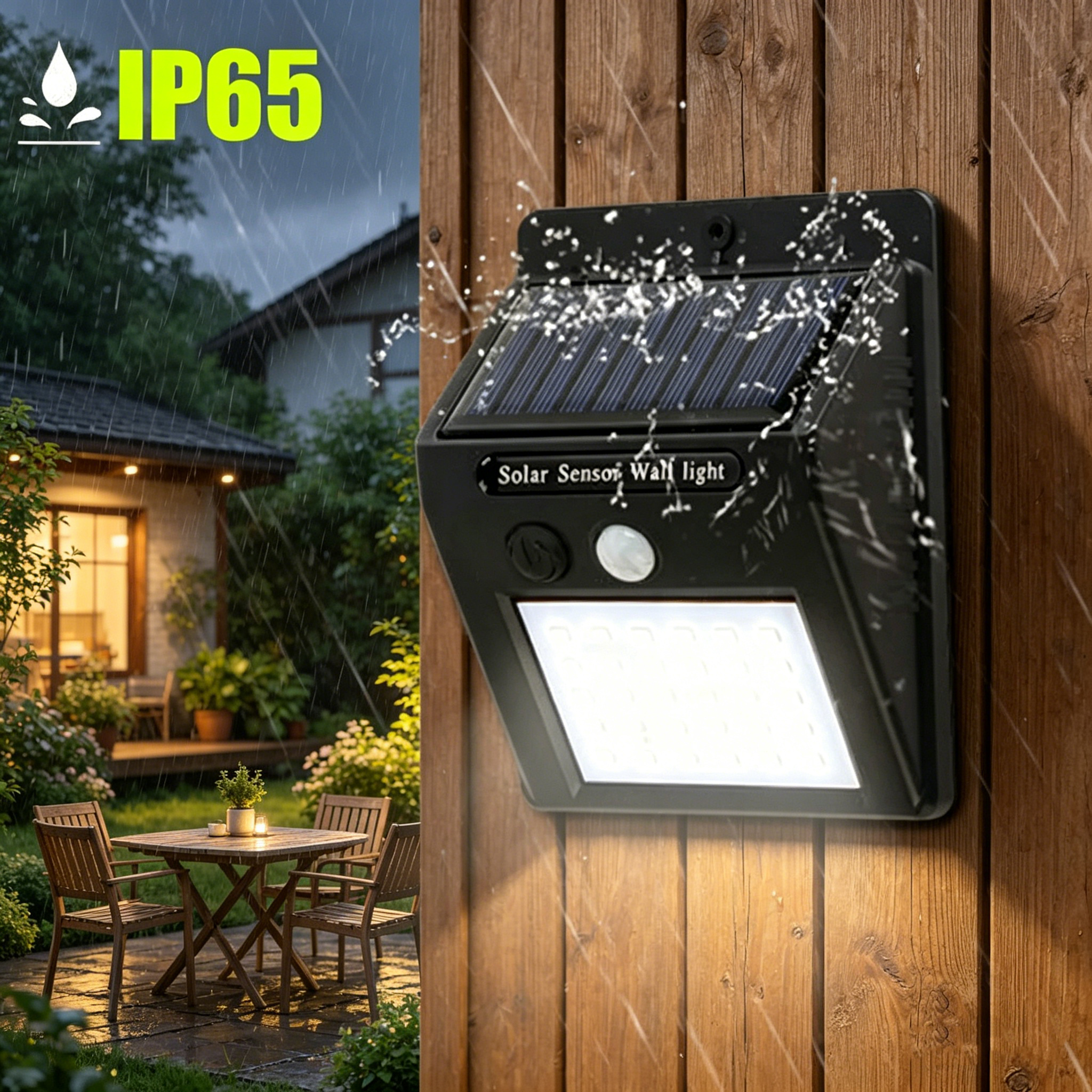 30 LED Solar Motion Sensor Wal - Waterproof Junction Box Solar avaliação e preço