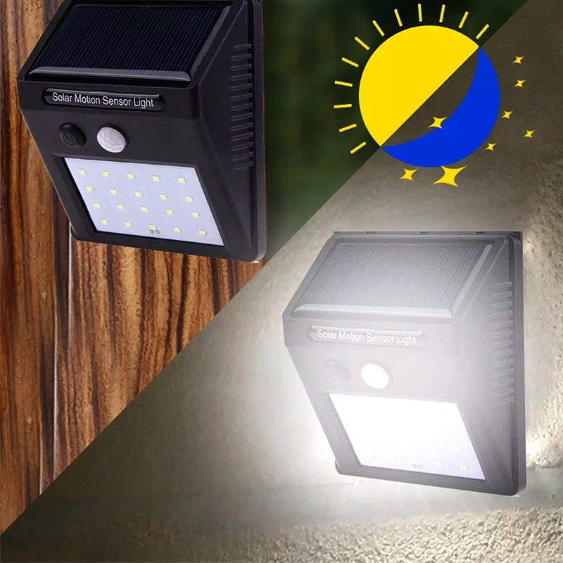30 LED Solar Motion Sensor Wal - Waterproof Junction Box Solar avaliação e preço