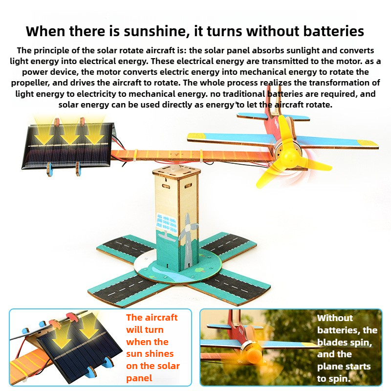 DIY Spinning Airplane Kit Sola - Renewable Energy Project avaliação e preço