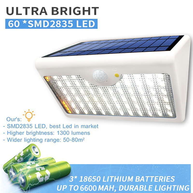 1300LM Super Bright Solar Wall - Waterproof Junction Box Solar avaliação e preço